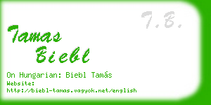 tamas biebl business card